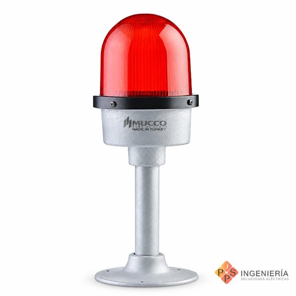 Baliza de obstrucción MUCCO SNT-U125-DT1 con pedestal - PPS Ingeniería